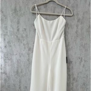 Lulu’s white sleeveless jumpsuit. Brand new with tags.